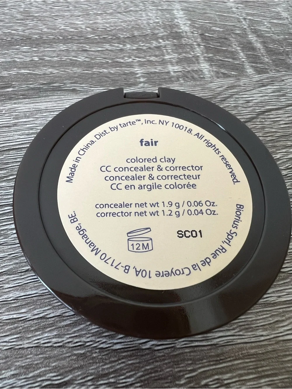 New in Box Colored Clay CC Concealer Fair Tarte